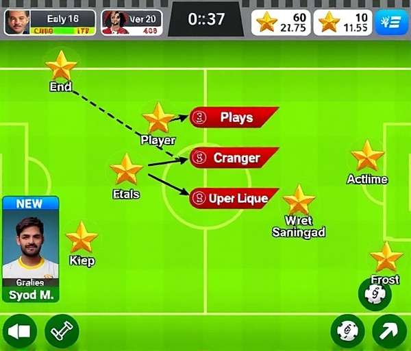 Multiplayer Mode in Football Superstars of India showing online match between two players